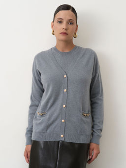 Кардиган из кашемира 08423 океан