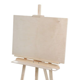 Мольберт тип «Лира» 175×62 см, планшет 70×50 мм, полка 66×12 см, с бегунком, неокрашенное дерево, Calligrata