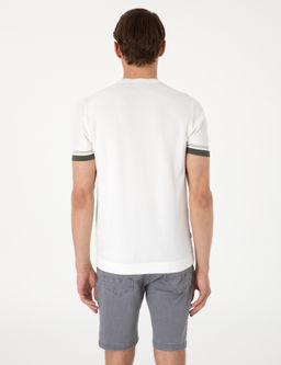 Ekru Slim Fit Triko Ti__rt
