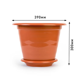 Горшок цв."Виола" 16л. с под. коричневый М1538