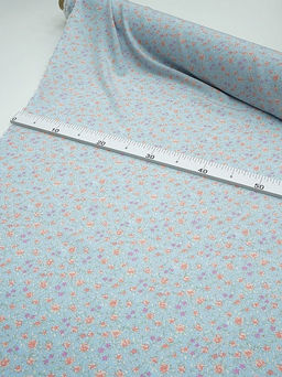 Штапель Весея цв.голубой, ш.1.45м, вискоза-100%, 110гр/м.кв - Купава фото 3