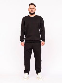 CRB wear/FWXM 90030-22 Комплект мужской (джемпер, брюки),черный/Ex.Cherubino