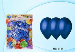 Цена за 10 шт.Шарик воздушный "BASIR" 12", 30см "Металлик синий" (MC-3442)