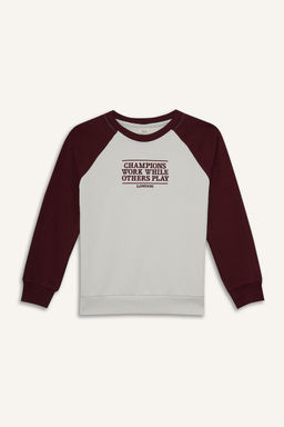 Oversize Geni_ Kal_p Bisiklet Yaka Nak__l_ Sweatshirt Erkek _ocuk - Defacto фото 6