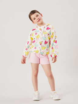 Kap??onlu K?z Bebek Fermuarl? Sweatshirt