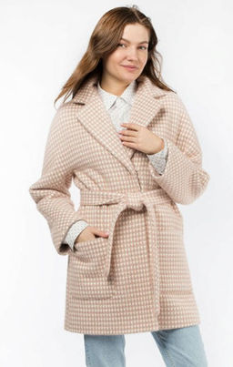 01-10289 Пальто женское демисезонное (пояс)