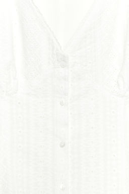 VESTIDO CORTO BORDADOS PERFORADOS / Blanco roto - Zara фото 10