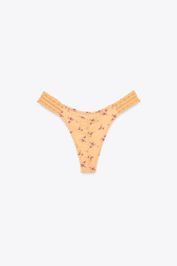 CROCHET FLOWER BIKINI BOTTOMS - Zara фото 6