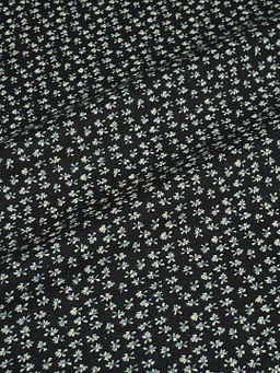 Теплый хлопок Воздушные лютики цв.черный, ш.1.45м, хлопок-100%, 150гр/м.кв