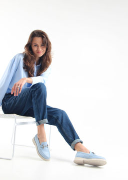 Лоферы туфли 172.1841be. голубой ангел кожа