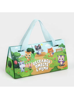 Цена за 5 шт. Коробка подарочная «Зверята», 20×9.5×7.5 см