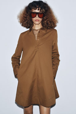 ZW COLLECTION POPLIN SHIRT DRESS - Zara фото 4
