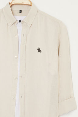 TRENDYOL MAN Tas Limited Edition %100 Keten Regular Fit Gomlek TMNSS25GO00057 - Trendyolmilla фото 12