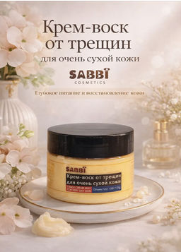 Крем-воск для очень сухой кожи и пяток SABBI