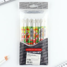 Цена за 10 шт. Ручка пластик шариковая, синяя паста, 0,5 мм Кеды - Artfox фото 8