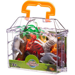 Игровой набор ABtoys Юный натуралист Фигурки диких животных 8 шт. в чемоданчике, в дисплеи  фото 3