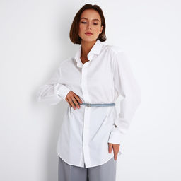 Ремень женский, ширина 1 см, пряжка металл, цвет голубой - Simaland фото 3