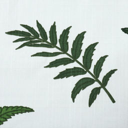 Шторы для кухни с подхватами Этель «Папоротник», 150×180 см - 2 шт., репс 220 г/м², 100% хл