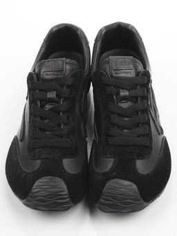 03-A885-1 BLACK Кроссовки женские (натуральная кожа, натуральная замша)