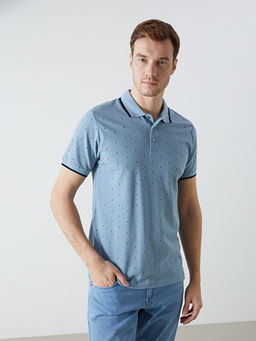 Polo Yaka K?sa Kollu Desenli Pike Erkek Ti??rt