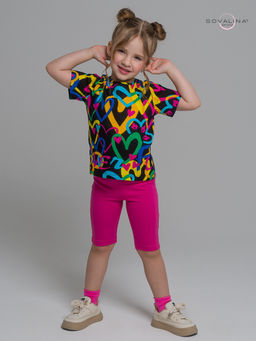 Костюм Актив яркие сердца-фуксия - Sovalina фото 16