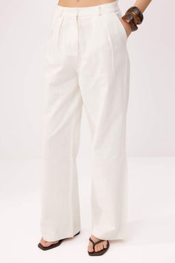 Lacivert Keten Gorunumlu Yelek Pantolon Dokuma Alt - Ust Tak?m TWOSS26AU00104 - Trendyolmilla фото 8