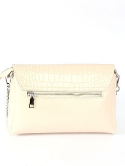 Сумка женская натуральная кожа JRP-9717, 3отд, плечевой ремень, (УЦЕНКА/ДЕФЕКТ: порез на дне) бежевый 265585 - Adelia фото 2