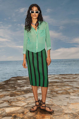LIMITED EDITION STRIPED STRAIGHT SKIRT