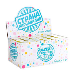 Цена за 24 шт. Хлопушка пружинная С днём рождения! Тортик, конфетти, фольга, серпантин, 11 см - Страна карнавалия фото 4