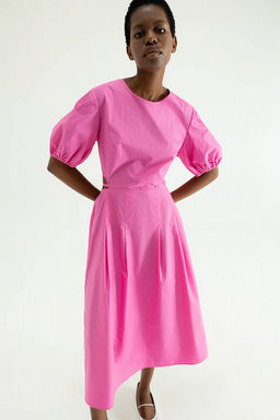 Ярко-розовое приталенное платье - Incity фото 2