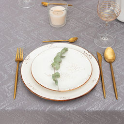 Скатерть Этель Lines цв.серый, 142*283 +/-3 см, 115 10 гр,100% п/э  фото 5