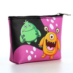 Цена за 2 шт. Кошелёк детский на молнии «Монстр черный», 11×8.5 см