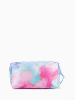 Цена за 2 шт. Косметичка на молнии, с ручкой, маленькая, с принтом «Пастельная абстракция», голубой