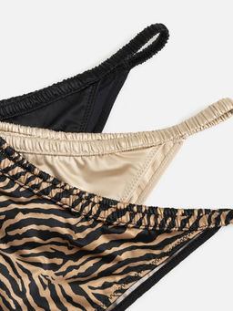 CONCEPT CLUB /  Трусы стринги-бразилиано жен 3шт. Story черный принт  фото 5