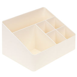 "Домашняя мода" Корзина пластмассовая для хранения "Моно" 20х15см h12,3см, ванильный (Китай)