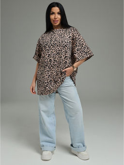 Анита-4 футболка женская (леопард полоса)