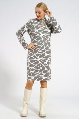 Платье ALANI 2030 серый с белым - Alani collection фото 4