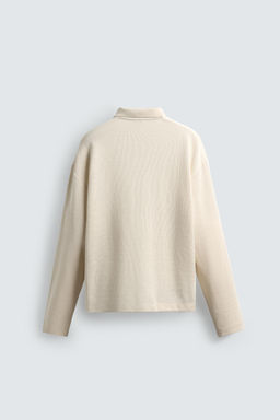 TEXTURED DRAWSTRING POLO SHIRT - Zara фото 9