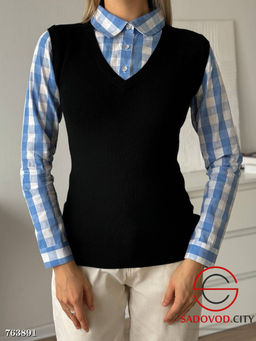 Рубашка в клетку женская - Fiona фото 4