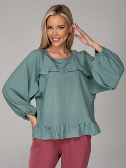 Блузка Бохо (зеленый) - Эльза фото 4