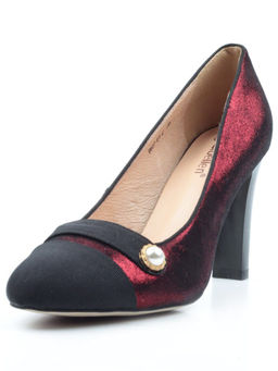 06-D607-81-2 BLACK/RED Туфли женские (натуральная кожа)