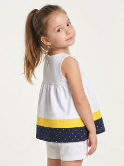 Футболка для девочки UD 1713 белый - Mini maxi фото 2