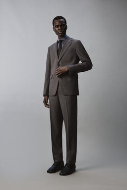 PANTAL?N TRAJE ESTRUCTURA / Marr?n