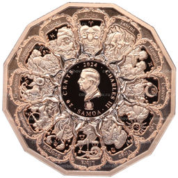 Монета 20 центов 2024 года Самоа Архангел Рагуил