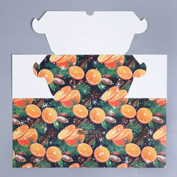 Цена за 5 шт. Коробка складная на 4 капкейка новогодняя с окном «С Новым годом», 16×16×10 см