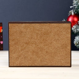 Ключница настенная «Совушки новогодние», панно декоративное, венге, 12×17 см