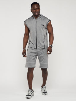 Спортивный костюм летний мужской серого цвета 22610Sr