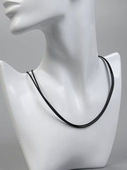 Цена за 10 шт. Шнурок из 2х нитей полиэстера, 43 см с удлинителем, чёрный