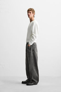 BAGGY JEANS WITH SEAM DETAIL - Zara фото 4
