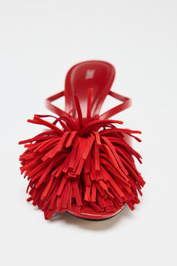 FRINGED HIGH-HEEL SANDALS - Zara фото 5